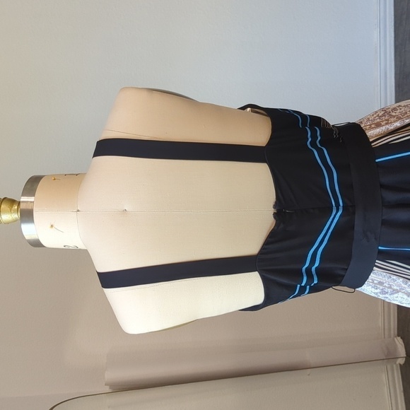 NEW Reiss Hope Jewel Print Halter Maxi Dress Navy White 10 evening formal - Picture 5 of 12